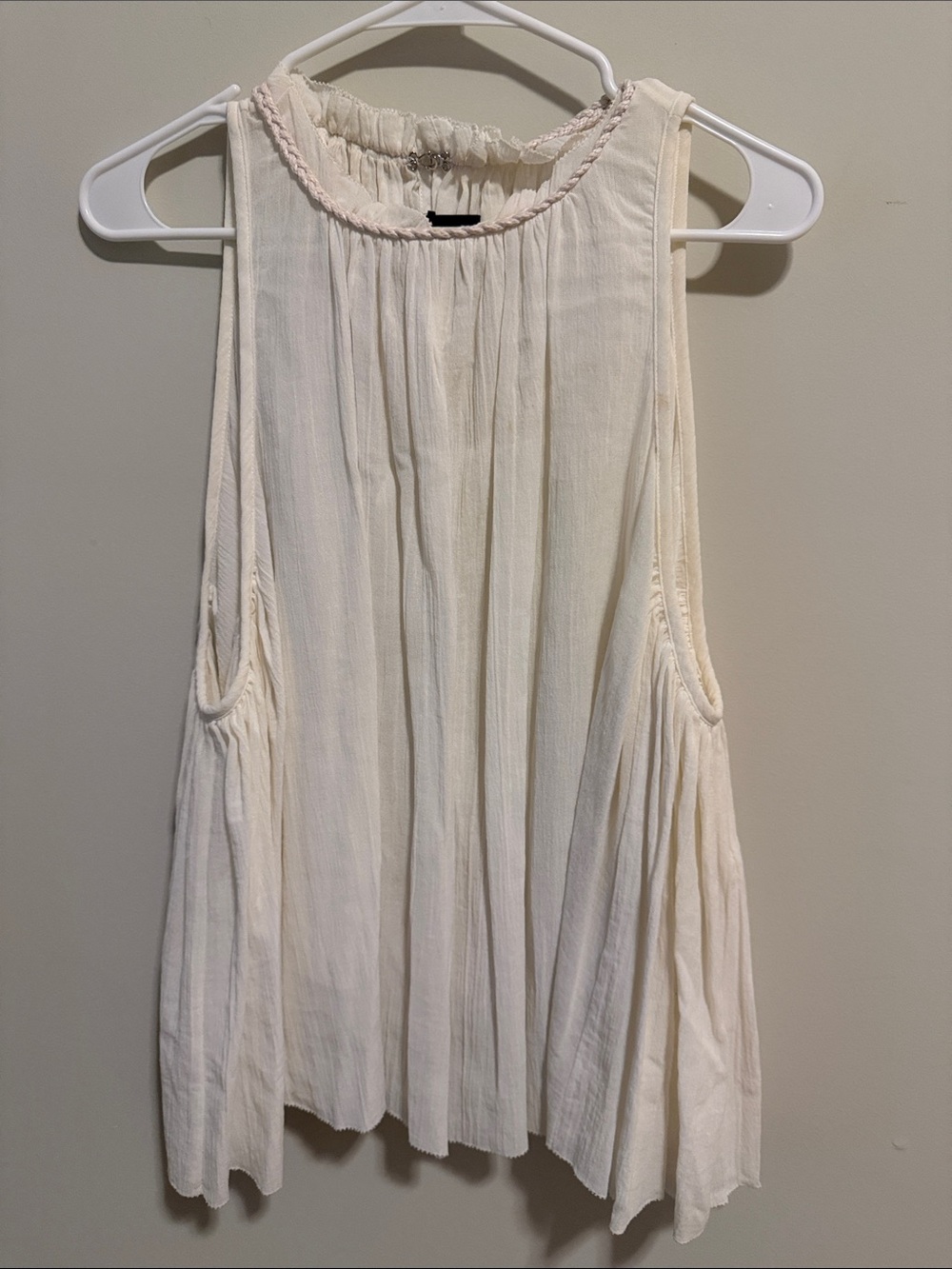 Isabel Marant Cream Sleeveless Peasant Blouse
